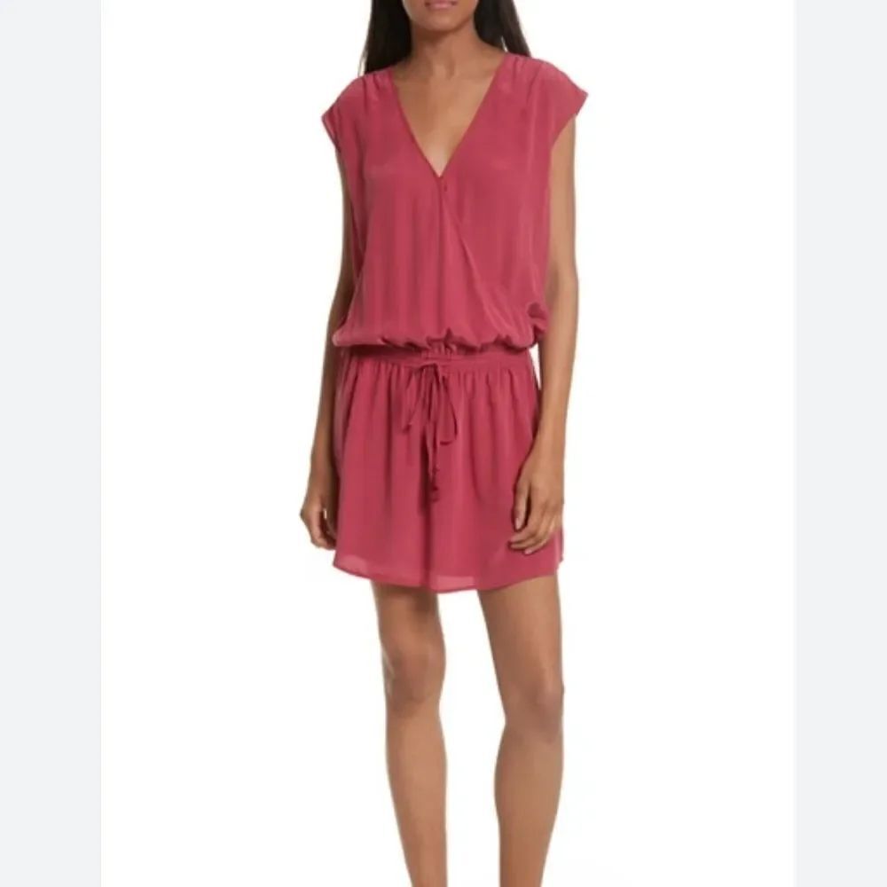 Joie Aniya Silk Surplice Mini Dress